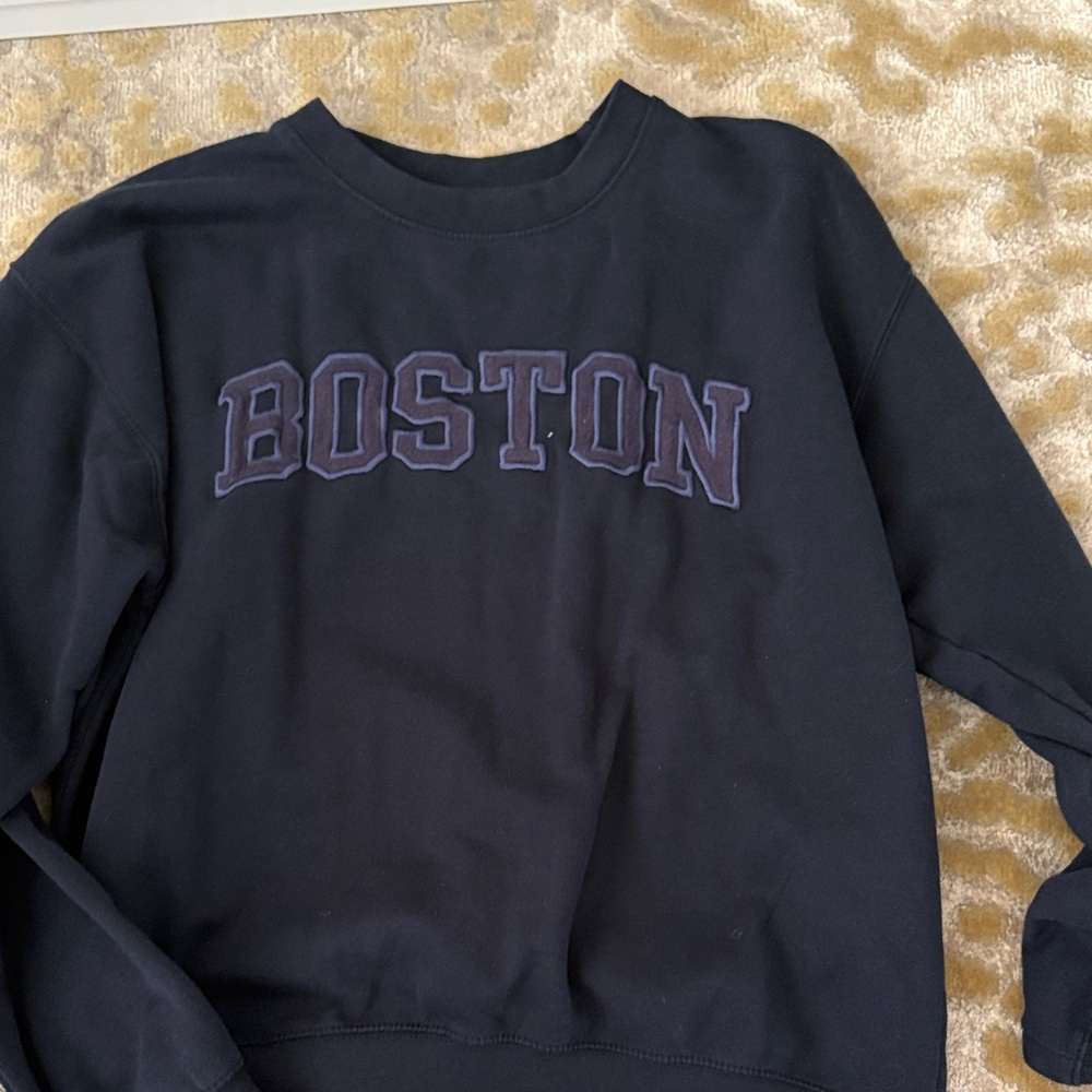 Boston Men's Crewneck Sweater - Dark Blue